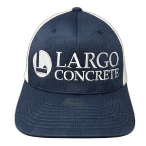 Largo Concrete Trucker Hat Blue One Size Adjustable Mesh Back Cap America